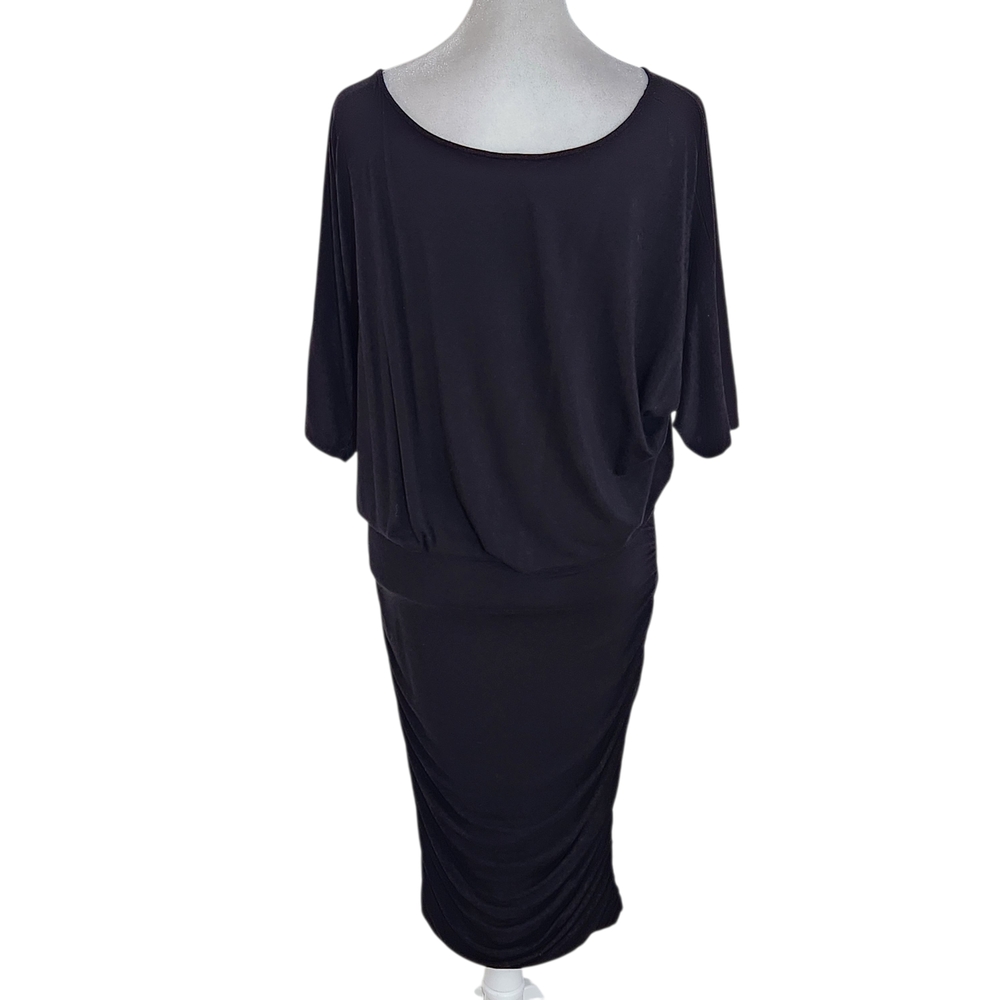 Boston Proper Black Knit Dolman Sleeve Dress Size Small - Picture 2 of 10